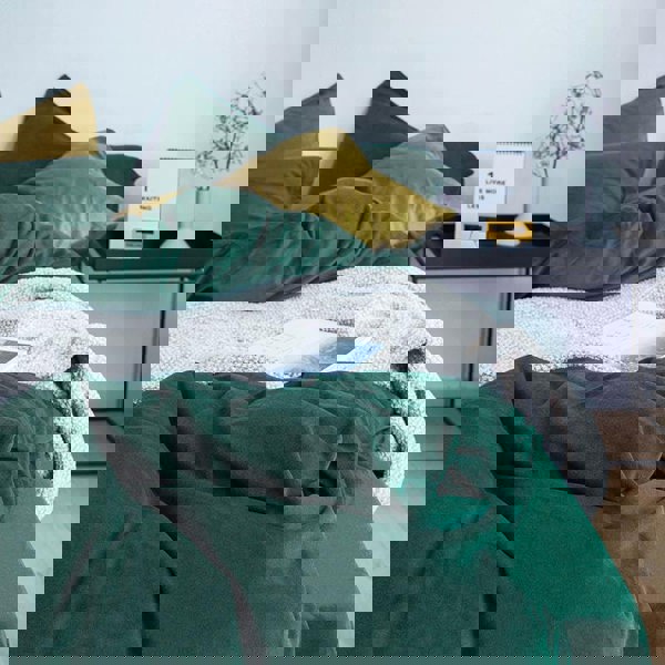 ST254 Velvet Duvet Cover + Bed Sheet + 2 Pillowcases, King-Weilai Concept-Weilai Concept