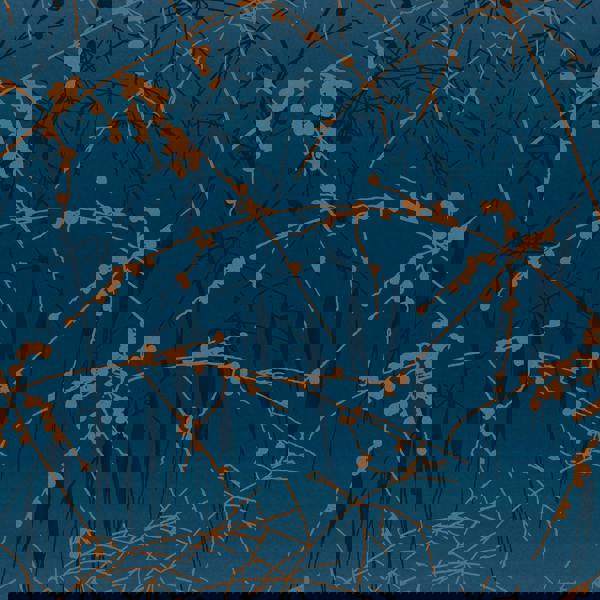 Clarissa Hulse Meadow Grass French Wallpaper | Navy & Copper