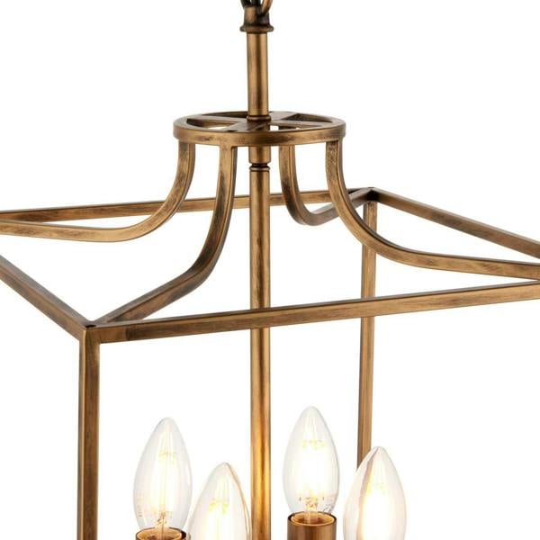 Pagazzi Lighting Grove Matte Antique Brass Ceiling Light Pendant