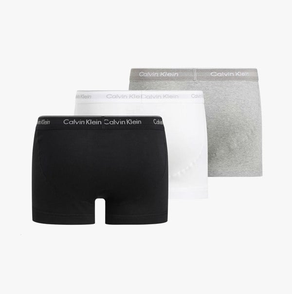 Calvin Klein COTTON CLASSICS Mens 3 Pack Trunks Multicoloured