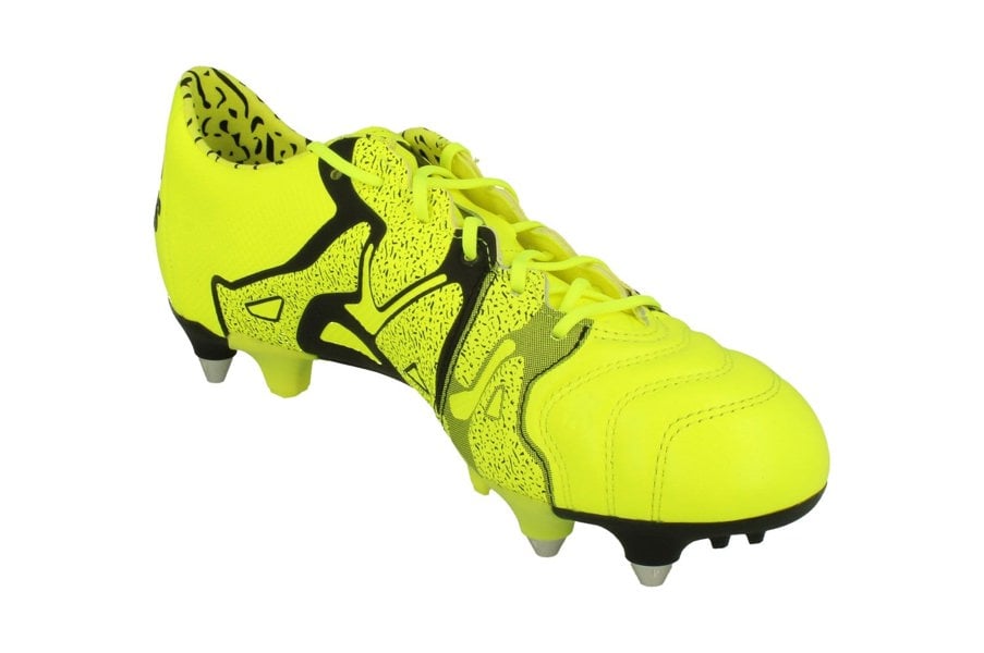 Adidas X 15.1 SG Leather Mens Football Boots  - Yellow Black B26973 - Photo 3