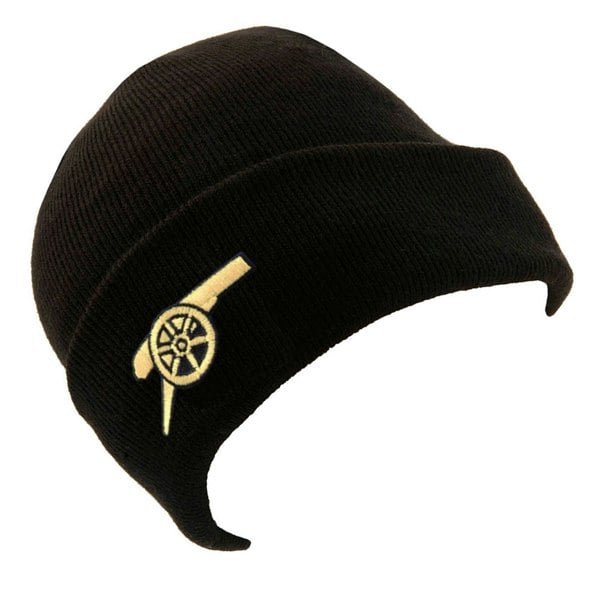 Arsenal FC Turned Up Cuff Beanie - Black