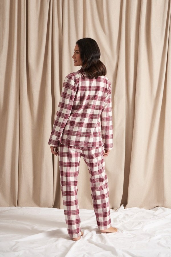 Plaid Pyjama Set in StoneNightwear