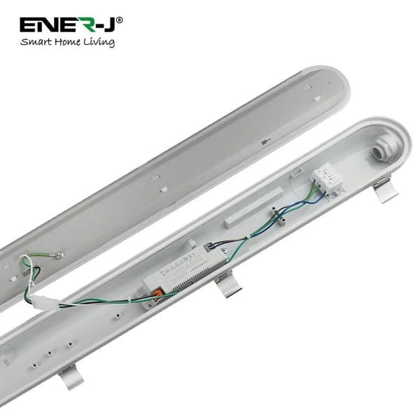 ENER-J Non Corrosive Waterproof Fitting, 1.5M 50W, 120 Lumens/W, CCT switchable with 4W Emergency | Pack of 2