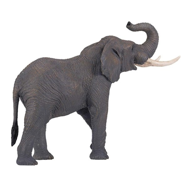 Mojo Fun African Bull Elephant Wildlife Toy Figure 11.5 cm Height Approx - 381005