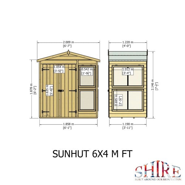Shire Sun Hut  6x4 Potting Shed - Best Shed