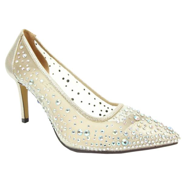 Lunar Womens/Ladies Argo Mesh Court Shoes - Gold