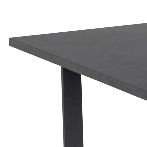 Furniture To Go Amble Extending Dining Table with Black Marble Melamine Top & Black Legs 160-220