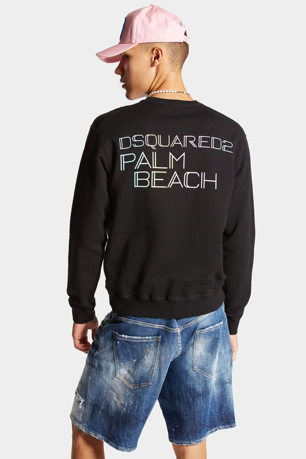 Dsquared2 Palm Beach Logo Cool Fit Sweatshirt - Black