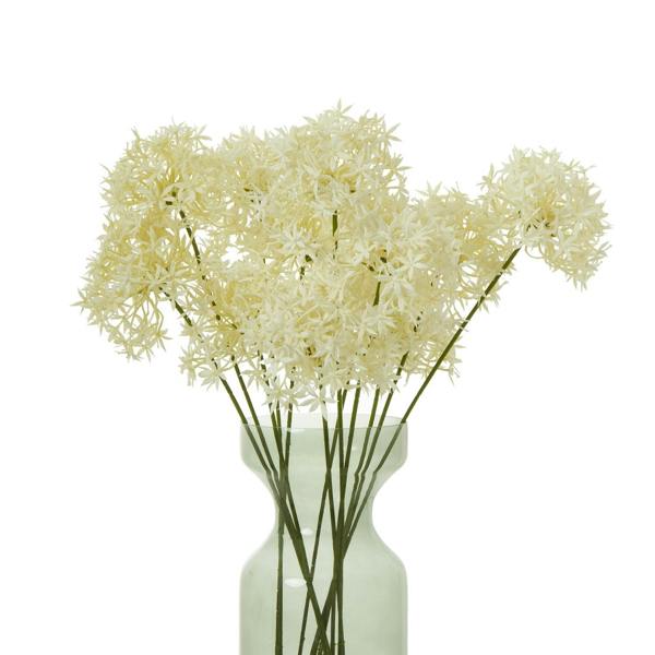 Wyld Haus Set of 3 Artificial Flowers Three Head Cream Allium Sprays