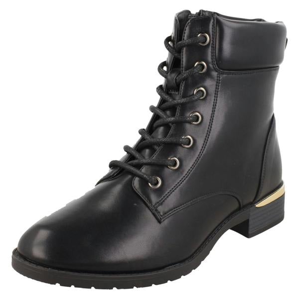 Spot On Ladies Spot On Mid Heel Ankle Boot F51198