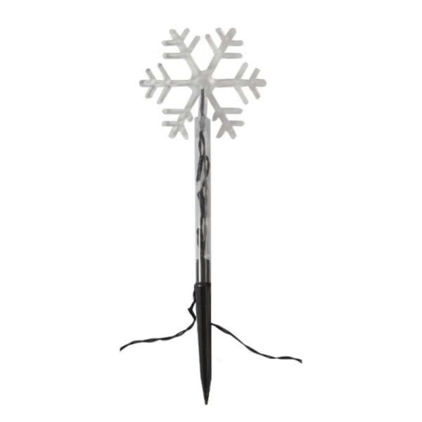Samuel Alexander Set of 8 Battery Operated LED Multi Coloured Snowflake Path Lights Christmas Decoration with Timer