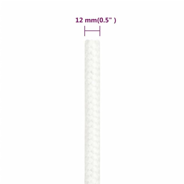 Berkfield Boat Rope Full White 12 mm 25 m Polypropylene