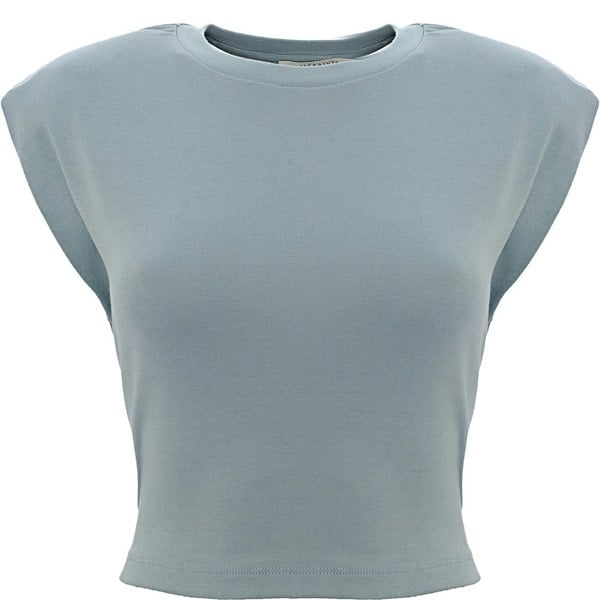 All Saints AllSaints Women's Blue Coni Cropped Tank
