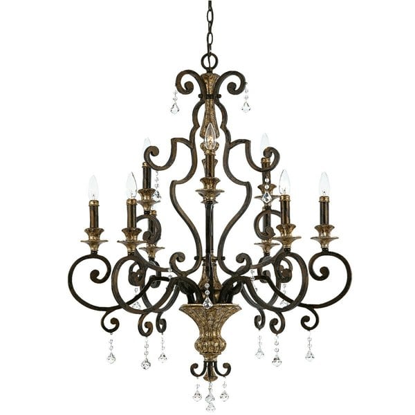 9 Bulb Chandelier Hanging Pendant LIght Heirloom LED E14 60W Bulb Loops