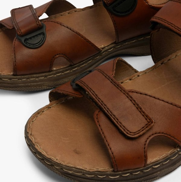Rieker Hook & Loop Mens Sandals - Brown (21461-24)