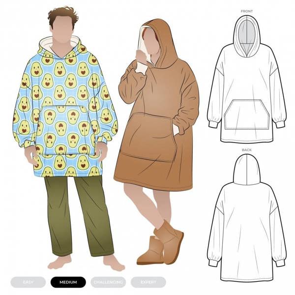 Style Arc Sewing Pattern Weekend Hoodie - Hoodies for Women - Intermediate
