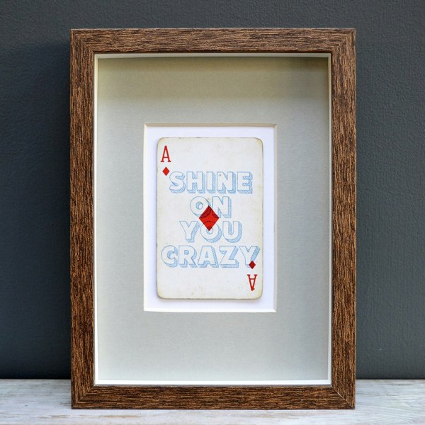 Hands & Hearts Shine on you crazy diamond playing card print