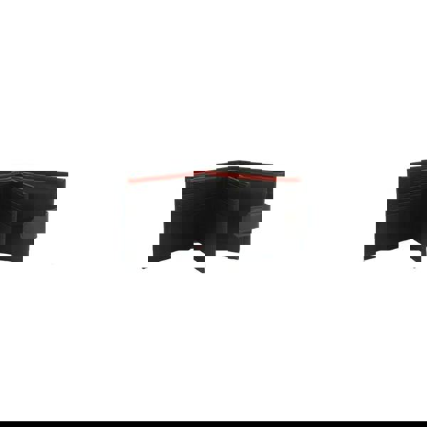 Eastern Counties Leather Unisex Adult Grayson Bi-Fold Leather Contrast Piping Wallet - Black/Red - 