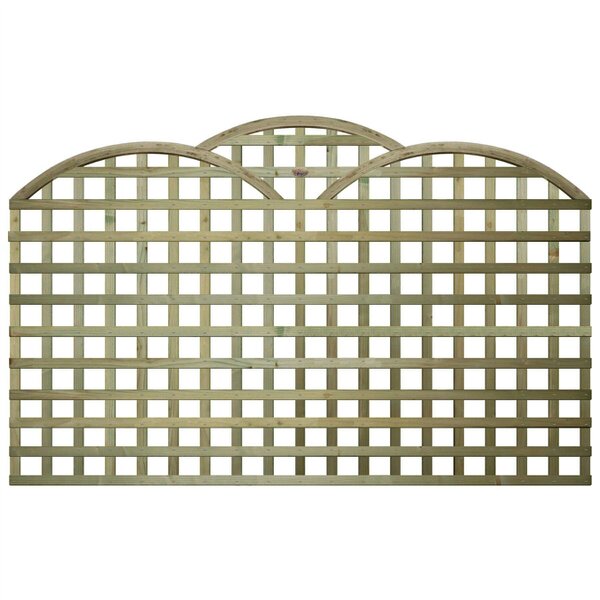 Premier Garden Supplies Privacy Triple Dome Top Fence Panel Topper 6ft x 1-5ft Garden Trellis Decorative Cloud Top Lattice Pergola Balcony Patio - Wood - 3, 4 or 5