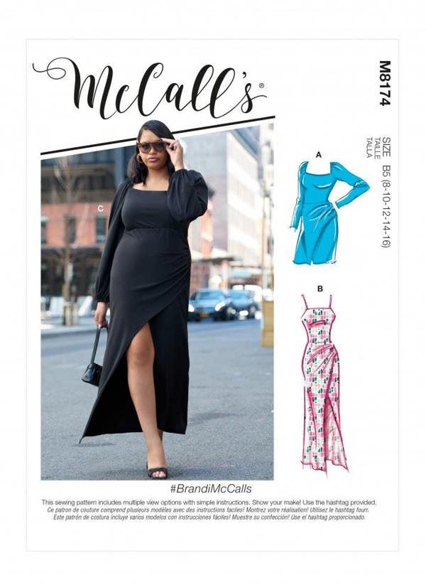 McCalls 8174 Paper Sewing Pattern – Women's Dress, Intermediate