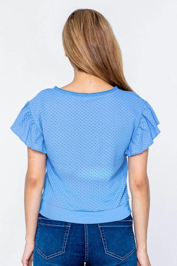 ENORSIA Women’s Frill Sleeve T-Shirt