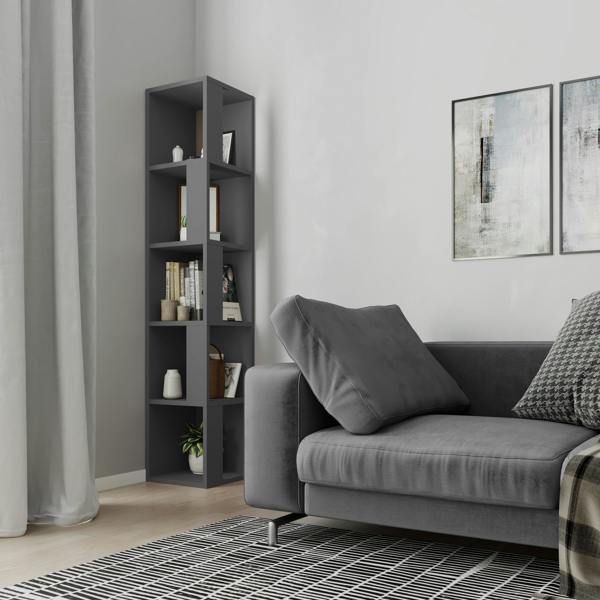 Decortie Piano Modern Corner Bookcase Tall Display Unit 158.9cm