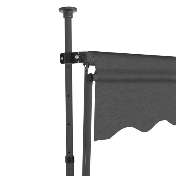 Berkfield Manual Retractable Awning with LED 350 cm Anthracite