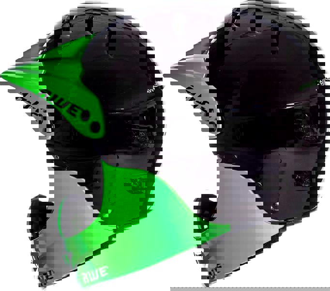 AweBlaze 16+/Adult Full Face BMX Bike Helmet Medium 55-58cm Black/Green