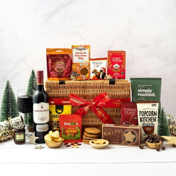 The Goodness Project Artisan Christmas Wicker Hamper