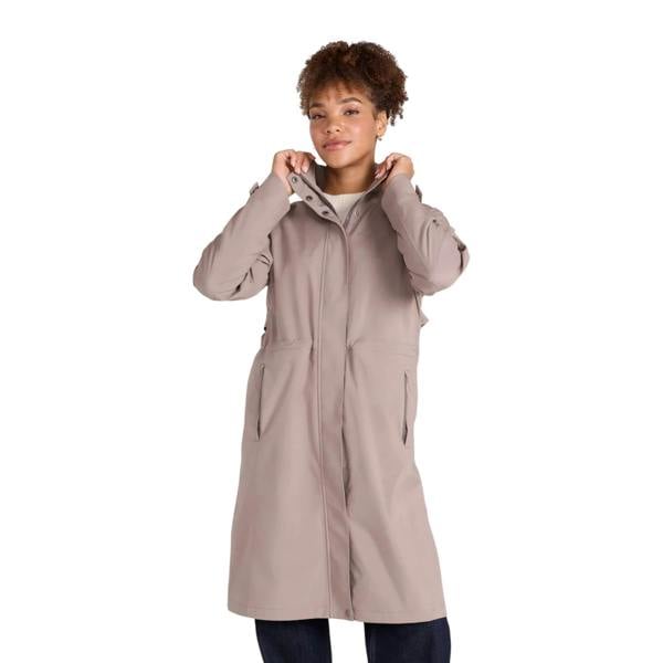 Animal Womens/Ladies Jade Long Length Waterproof Jacket - Taupe - 