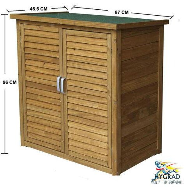 HYGRAD BUILT TO SURVIVE Wooden Garden Storage Shed Cupboard – Tool & Mower Store | HYGRAD®