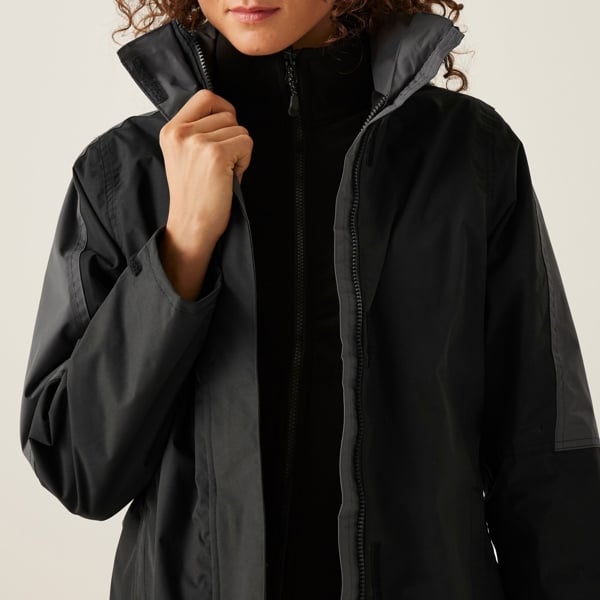 Regatta Women's Defender III 3-In-1 Jacket (Waterproof & Windproof) - Black / Seal Grey