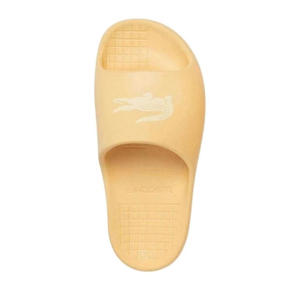 Lacoste Mens Serve Crocodile Holiday Sliders - Yellow - 