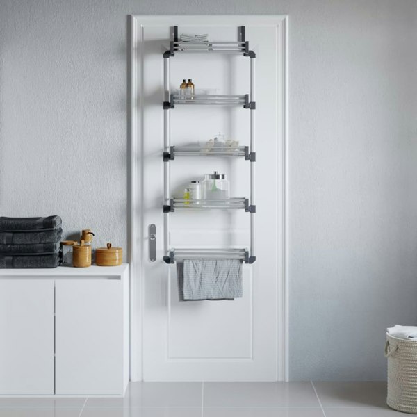 Berkfield Door Organiser with 5 Shelves 52x20x135 cm Aluminium