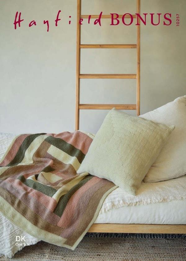 Hayfield Bonus DK Knitting Pattern 10257, Blankets, Cushions One Size