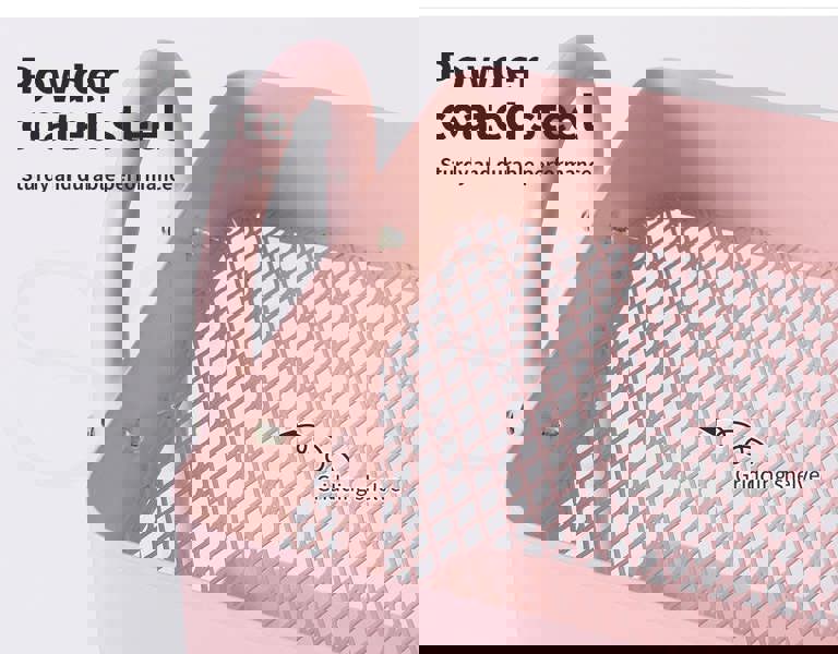 Levede 3 Tiers Kitchen Trolley Cart Steel Storage Rack Shelf Organiser Pink