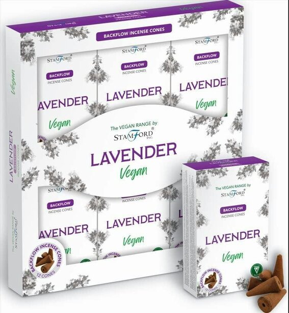 Stamford Vegan Backflow Incense Cones for Home Fragrance, 72 cones