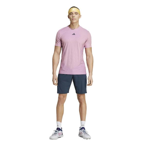 Adidas Mens AirCool Crew Neck Short-Sleeved T-Shirt - Pink - 