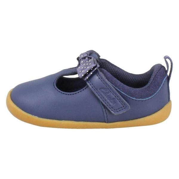 Clarks Girls Clarks Polka Dot T-Bar Pre Walking Shoes Roamer Trim