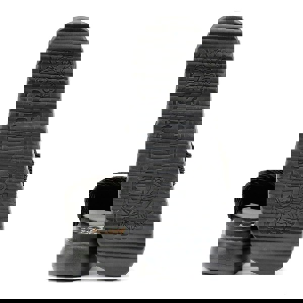 Desert Fleur Gabbro Pleated Satin Women's Black Sandals