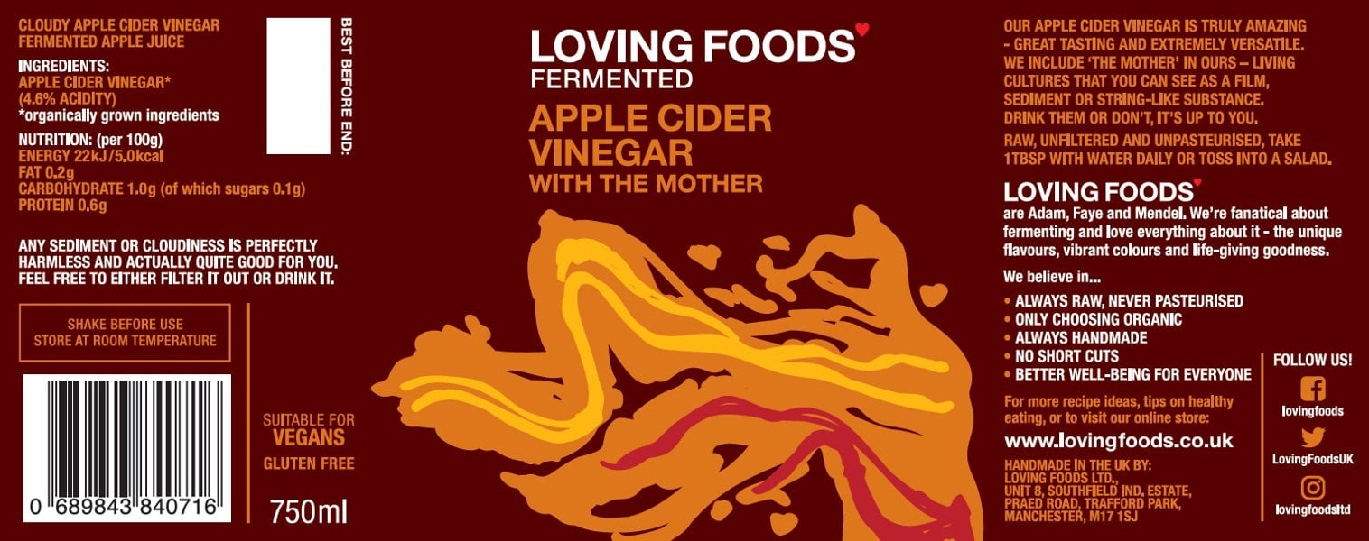 Loving Foods Apple Cider Vinegar (With The Mother)