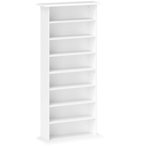 Wyld Haus Talasa Wood White CD Storage Unit With 360 Disc Capacity