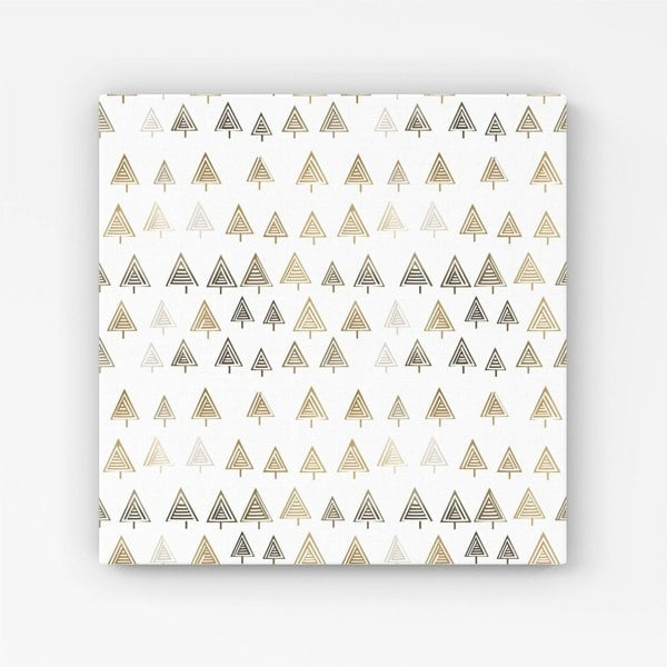 Warren Reed Geometric Christmas Tree Pattern Canvas