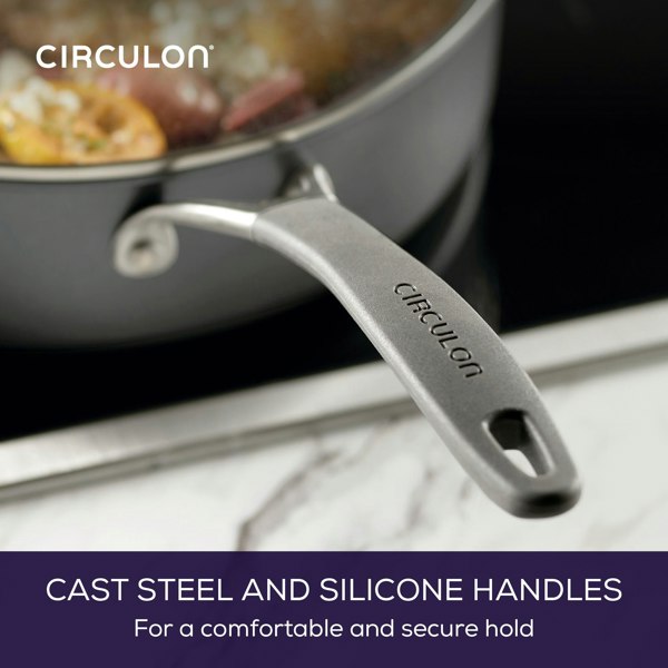 Circulon Extreme Non-Stick Sauté Pan & Lid with Helper Handle - 4.7L