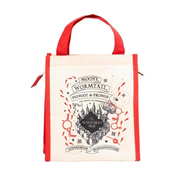 Grupo Eric Marauders Map Harry Potter Lunch Bag Red and Beige