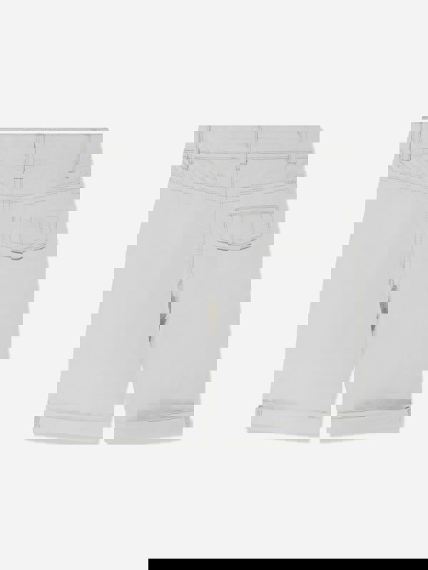 Aigner Boys Logo Badge Poplin Shorts in Grey