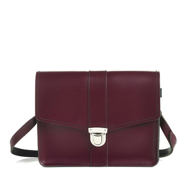 Zatchels Leather Shoulder Bag - Marsala Red