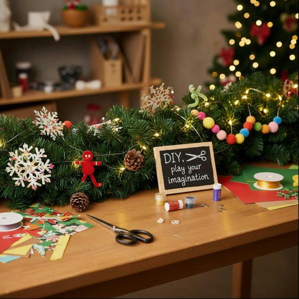 16m Alaskan Green Christmas Garland Family - Single, 2 Pack and 3 Pack Festive Decorative Foliage image 9