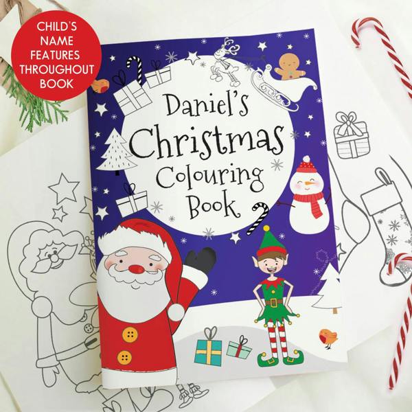 Personalised Christmas Colouring Book - alternative angle